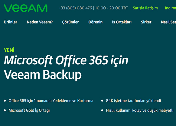 Office 365 için Veeam Backup Kurulumu